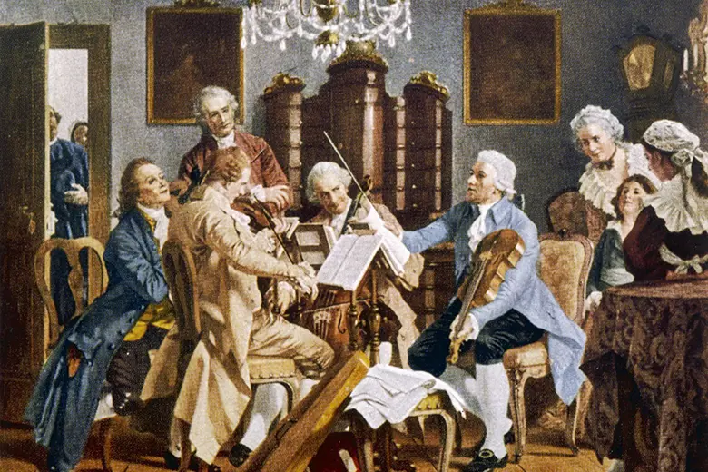 Ilustración del Cuarteto de Cuerdas de Haydn